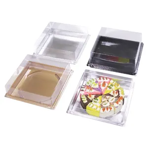 Hot sale high quality PET PVC PLA rectangular thermoforming plastic clear box container packaging cake box