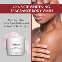 Private Label Natuurlijke Fruitzuur 20% Vcip Niacinamide Whitening Verhelderende Hydraterende Douchegel Parfum Body Wash Slaapmasker
