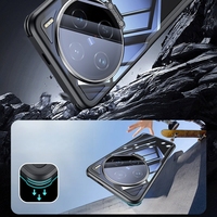 Coque de téléphone transparente antichoc avec béquille intégrée pour appareil photo pour Vivo X300 / X200 / S20 / iQOO 13