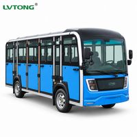 Bus touristique électrique 14 places, moteur AC 72V avec chargeur embarqué pour opérations en zone panoramique