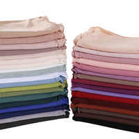 Nouveau coin rond couleur unie Curling élastique maille femmes doux respirant Turban châle musulman Hijab longue écharpe
