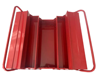 Boîte à outils en acier rouge sur mesure, pliable, multi-plateaux, portable, en tôle, fabrication OEM ODM