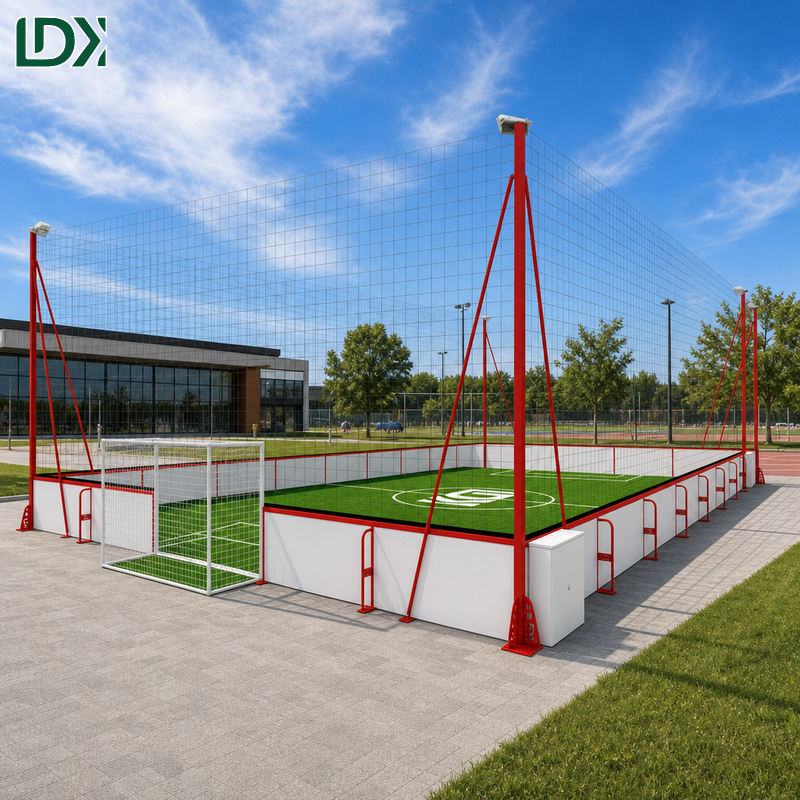 Heavy Duty Soccer Cage Enclosure Composite Board Soft Net Football ...