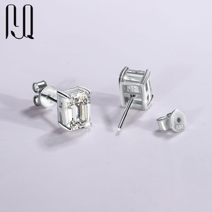 Pyq Nhiều Hình Dạng Moissanite Bông Tai 925 Cổ Điển Sterling Bạc Stud Bông Tai Cho Phụ Nữ <span class=keywords><strong>Earing</strong></span> Bộ Phụ Nữ Bông Tai - Product Image 6