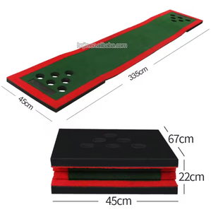Usine Nouveau 12 Trous Golf <span class=keywords><strong>Putt</strong></span> <span class=keywords><strong>Tapis</strong></span> <span class=keywords><strong>De</strong></span> Jeu Personnalisé Nouveau Design Golf Putting <span class=keywords><strong>Tapis</strong></span> Vert 2-on-2Putting Jeu Mettre Intérieur Extérieur <span class=keywords><strong>Tapis</strong></span> - Product Image 2