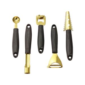 Batteur à œufs en acier inoxydable doré, ensemble de couteaux et de pelles, gadgets de cuisine polyvalents, 13 pièces - Product Image 4