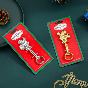 Christmas Bottle Opener Zinc Alloy Gold Snowman Design For <b>Holiday</b> Gifts - Product Image 5