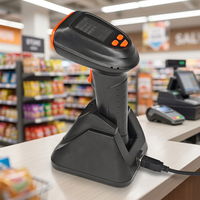 Lector de Códigos QR 2D CMOS Inalámbrico TA con Bluetooth, Escáner de Códigos de Barras con Interfaz USB y Base para Uso en Tiendas, en Stock