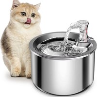 Fontaine à eau automatique pour animaux de compagnie, classique, luxueuse, moderne, solide, portable, élégante, étanche, en acier inoxydable pour chiens