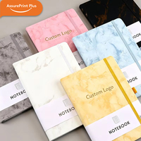 Carnet à couverture rigide en cuir/PU avec logo personnalisé en relief, papier épais sans acide, bande élastique, cadeau personnalisé pour le bureau