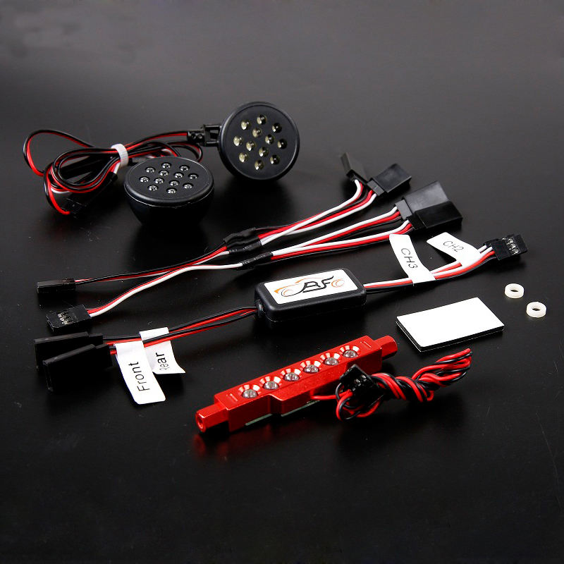 Piastra Tetto In Metallo Con Luce LED Argento Adatta 1/5 HPI Baja - Foto 11