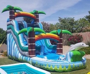 Nhà Máy bơm hơi lớn trượt N trượt người lớn Inflatable hồ bơi nước trượt - Product Image 1