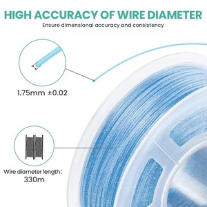 Filament <span class=keywords><strong>PLA</strong></span> industriel bleu scintillant de 1,75 mm, <span class=keywords><strong>bobine</strong></span> de 1 kg (2,2 lb) pour <span class=keywords><strong>imprimante</strong></span> <span class=keywords><strong>3D</strong></span>, tolérance de diamètre de 1 an +/- 0,02 mm - Product Image 5