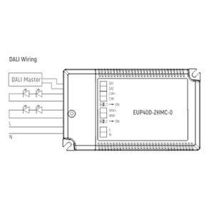 Driver LED EUP40D-2HMC-0 34W DALI DT8, double canal avec contrô<span class=keywords><strong>le</strong></span> CCT pour l'éclairage commercial, les bureaux et les bâtiments intelligents - Product Image 5
