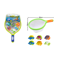 Ensemble de jeu de pêche sous-marine pour enfants, jouet lesté en plastique, filet de pêche, pour piscine, bain, jeux aquatiques d'été en extérieur