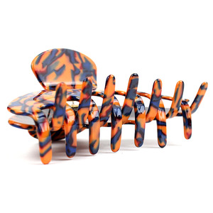 CANYUAN - Nueva Pinza de Pelo Grande de Acetato con Rayas de 13 cm para <span class=keywords><strong>Mujer</strong></span>, Pinza de Pelo Fluorescente <span class=keywords><strong>Verde</strong></span> Extra Grande para Cabello Grueso - Product Image 4