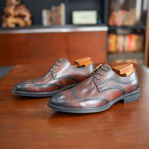 Nouvelle collection printemps : Chaussures en cuir pour hommes, formelles et décontractées, tendance, à bout large, style britannique, chaussures de gentleman - Product Image 3
