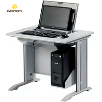 Service de fourniture tout-en-un pour salles informatiques scolaires : Table d'ordinateur pour salle de formation avec moniteur LCD relevable pour un seul élève