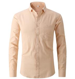 <span class=keywords><strong>Camicia</strong></span> da uomo in <span class=keywords><strong>lino</strong></span> di cotone nero bianco a maniche lunghe Business Slim Fit bella <span class=keywords><strong>camicia</strong></span> Casual formale - Product Image 1