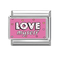 Bracelet modulaire italien avec motif DIY pour les amoureux, bracelet à breloques élastique assemblé à la main, bracelet jonc modulaire, cadeau positif pour amis