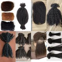 Extensions de dreadlocks en cheveux humains brésiliens Remy en gros, mèches simples, en vrac