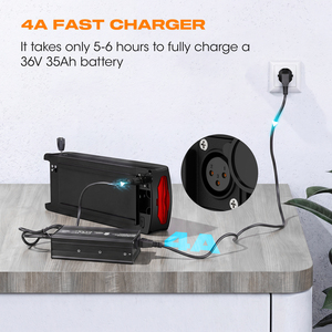 Batterie au lithium 48V 30Ah LG 21700 5000mAh pour porte-bagages arrière de vélo électrique, BMS 50A, chargeur XLR 54.6V 4A, stock UE, livraison rapide - Product Image 5