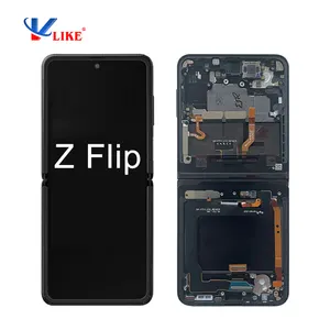 Groothandel Voor Samsung Galaxy Z Flip F700 Lcd-Scherm Vervanging Voor Samsung Z Flip Display Voor Samsung Z Flip Screen Met Frame
