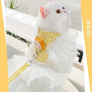 Harnais pour chat Zichen avec robe tutu et nœud papillon réglable pour petits chats, vêtements pour animaux de compagnie, tenue tendance - Product Image 3