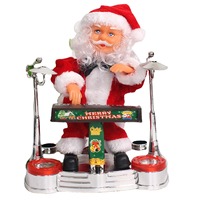 Vente en gros Nouveau Père Noël créatif exquis de haute qualité jouant du saxophone Jouets en peluche pour enfants pour la maison Ornements
