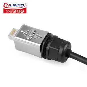 CNLINKO IP67 Colokan UTP RJ45 Tahan Air Colokan Modular Cat6 Colokan Modular Cat5e Konektor Rj45