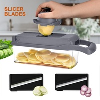 Toallwin Fruit Groente Tool Handmatige Handblender Spiralisator Shredder Groentesnijder Hakselrasp Mandoline Groentesnijder