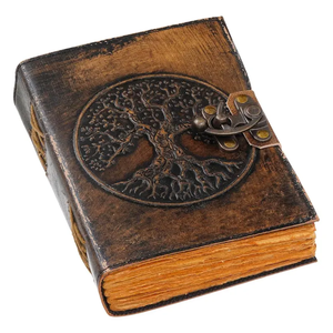 Tree of Life Leather Journal Handmade Vintage Diary with Antique <b>Lock</b> Spiritual Writing Notebook & Gifts - Product Image 6