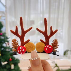 2 pz/set di natale fermagli per capelli per ragazze carino cervo orecchie per capelli per bambini corna di natale forcina per capelli accessori per capelli - Product Image 5