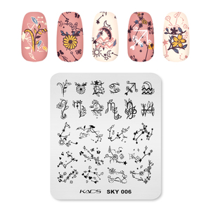 Placas de Estampado de Uñas KADS Sky Style, Plantillas de Acero Inoxidable para Diseño de Manicura en Salón, Herramienta con 10 Patrones - Product Image 6