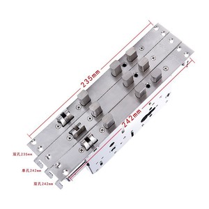 Serrure à empreinte digitale en acier inoxydable de qualité C, 235 mm, 242 mm, cylindre double action, serrure intelligente pour la sécurité des portes - Product Image 1