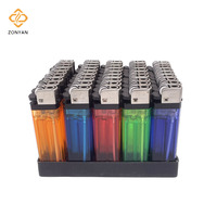Fabricant de briquets rechargeables en plastique personnalisés AS, briquet à gaz en silex bon marché, usine en plastique 8 angles AC801