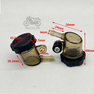 Réservoir d'huile de frein pour moto Adelin, gobelet transparent marron pour système de freinage modifié, ajustement universel - Product Image 3