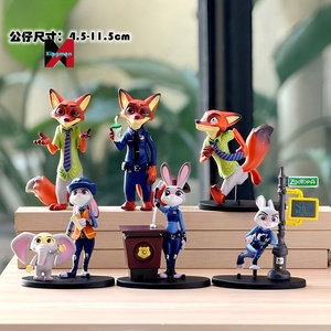 रचनात्मक ट्रेंडी ज़ोटोपिया दृश्य संस्करण आंकड़ा जूडी निक खिलौना डेस्कटॉप डेकोर - Product Image 2