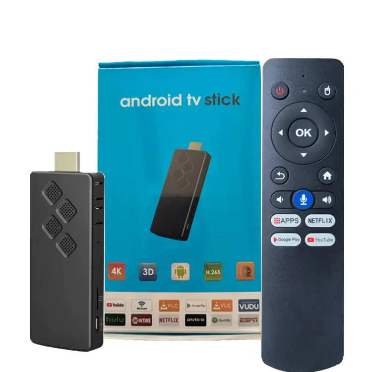 2023 último Q2 4K Mini TV Stick Fire Stick Android 10 ATV OS H313 1GB/8GB 2GB/16GB WiFi 2,4G + 5G + BT4.0 Smart TV Box Set-Top Box