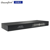 Switch Ethernet 16 Port 2.5G 16x2.5G RJ45 2x10G SFP+ Unmanaged 120Gbps 89.28Mpps untuk NAS PC Kantor Rak OEM ODM