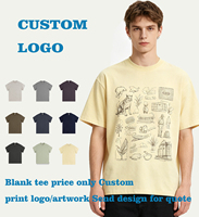 T-shirt uni à manches courtes surdimensionné et épais, personnalisable avec votre motif préféré, idéal pour l'impression