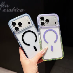 Funda Magnética de Cristal 2 en 1 con Degradado de Color para iPhone 18 17 Pro 17Air 16 15 14 13 12 11, Antigolpes, Transparente, Resistente a Impactos - Product Image 1