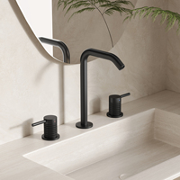 Mélangeur d'eau chaude et froide robinet de douche en laiton salle de bain 3 trous bassin robinet robinet filtre à eau pour évier de salle de bain