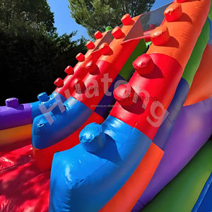 Ticari PVC Su Geçirmez Kiralık Parti Oyun Evi Kaydıraklı Kombinasyon Çizgi Film Renkli Zıplama Evi Çocuklar İçin Atlama Şatosu - Product Image 4