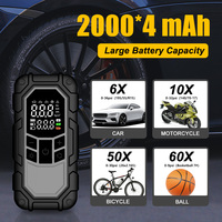Nouvelle pompe mini rechargeable USB 150 PSI avec arrêt automatique, démarreur de voiture, gonfleur de pneus, technologie sans fil, dernier modèle