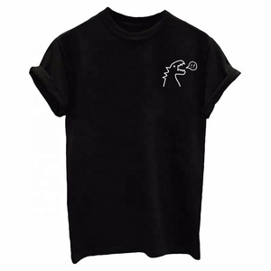 Camiseta Negra de Algodón para Hombre, Cuello Redondo, Manga Corta, Estilo Urbano, Diseño Minimalista, Uso Diario Informal - Product Image 1