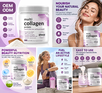 Suplemen Kecantikan Bubuk Kolagen Multi Peptida, Formula Alami, Mendukung Pencerahan Kulit, Pertumbuhan Rambut & Pengelolaan Berat Badan