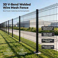 Panneaux de clôture 3D V-Bend, hauteur 1,2m/1,5m/2,0m, diamètre du fil 4mm/5mm, panneau anti-escalade V-Bend