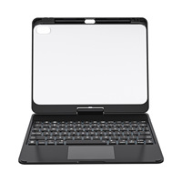 Casing Keyboard Ajaib Transparan dengan Lampu Latar Putar, Slot Pena Tersembunyi yang Dapat Dilepas, Konektivitas Pengisian Daya Tipe-C, 11'' Laudtec