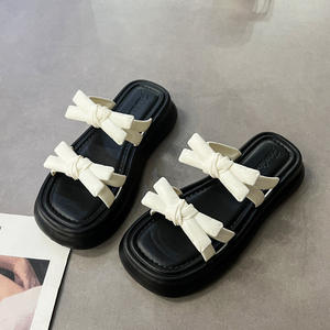 Logo personnalisé Chaussons d'été à la mode Diapositives <span class=keywords><strong>pour</strong></span> les dames Vente en gros <span class=keywords><strong>pas</strong></span> <span class=keywords><strong>cher</strong></span> Éponge Chaussons <span class=keywords><strong>pour</strong></span> femmes Sandales - Product Image 2